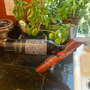 Signed aboriginal wine bottle holder valdo